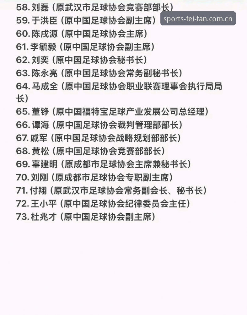 中国足协第三批禁足名单最新动态：17人被终身禁赛，48人受罚